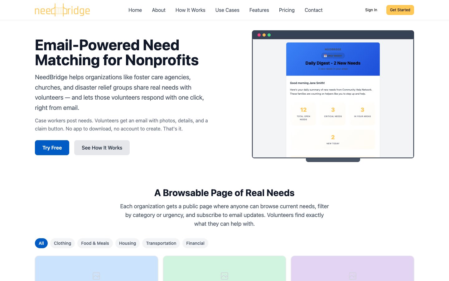 NeedBridge screenshot